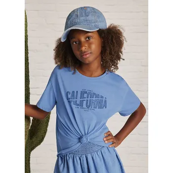 Dívčí tričko Tričko s krátkým rukávem CALIFORNIA modré JUNIOR Mayoral velikost: 152 (12 let)
