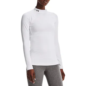 Dámské tričko Triko s dlouhým rukávem Under Armour UA CG Authentics Mockneck-WHT 1368702-100 Velikost XS