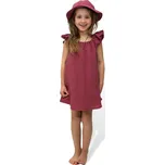 Esito Dívčí mušelínové šaty Ruby red Vel. 128 - 134