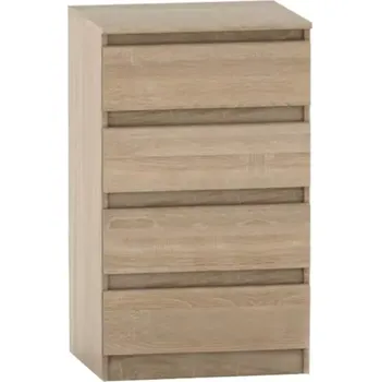 Komoda 4 šuplíková komoda HANY NEW 014 - dub sonoma - SLEVA 3% s kodem radost25