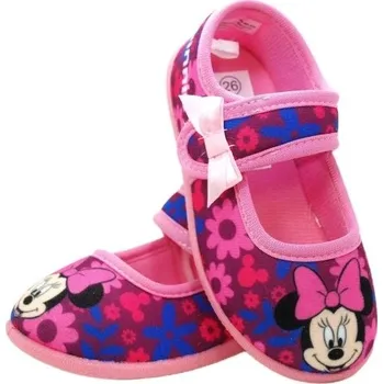 Dámské pantofle JARNÍ PAPUČE PANTOFLE Minnie Mouse S RŮŽOVÝMI KVĚTY 27