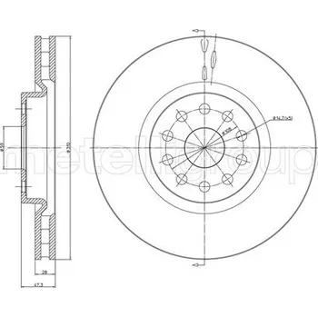 Brzdový kotouč Brzdový kotouč METELLI 23-0506C
