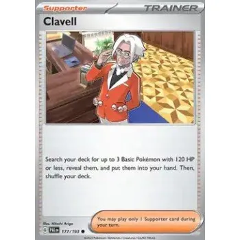 Sběratelská karetní hra Pokémon PAL 177/193 Clavell - Paldea Evolved Stav: Near Mint, Verze: REVERSE HOLO
