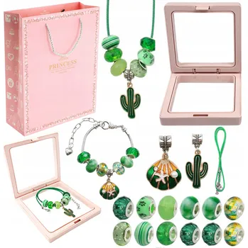 kreativní sada Sada na výrobu náramků a náhrdelníků pro děti - kreativní DIY s přívěsky