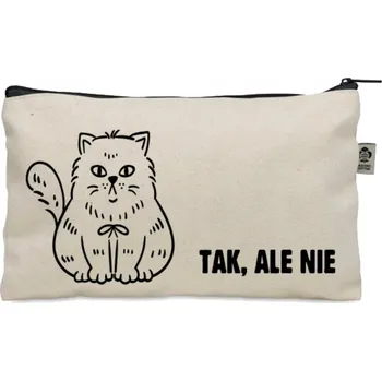 Kosmetická taška Kosmetická taštička béžová dárek vtipný ANO ALE NE Kočka Kotě KO_270