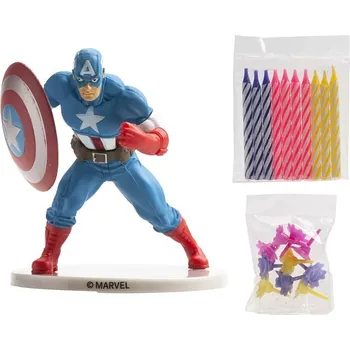 Party dekorace Set Kapitán America dekorace se svíčkami na dort