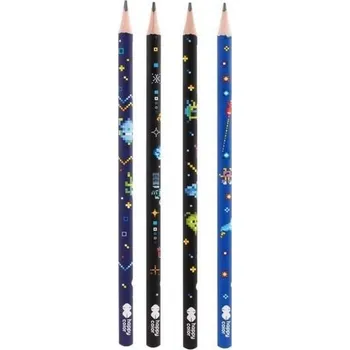 Set školních potřeb Ołówek trójkątny 2B Pixi Planet (24szt) HAPPY COLO