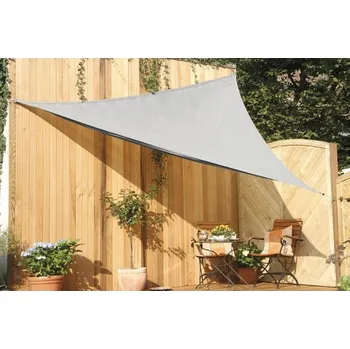 Krycí plachta Sluneční plachta 3x napínací lanko, PES 280 g/m², stříbrno-šedá 540 cm