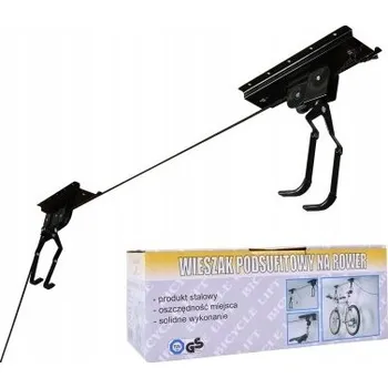 Věšák ZÁVĚSNÝ DRŽÁK NA KOLO POD STROP 20 KG ČERNÝ