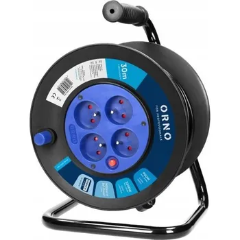 Napájecí kabel Prodlužovací Kabel na bubnu Orno 30 m 4 ks černý
