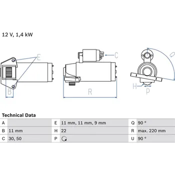 Startér Startér BOSCH 0 986 022 561