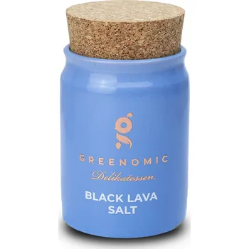 Kuchyňská sůl GREENOMIC - Black Lava Salt - Mořská sůl s aktivním uhlím 120 g