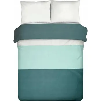 Povlečení SADA POVLEČENÍ EUROFIRANY 160x200 BAVLNA SATÉNOVÁ TRIO TURKUS KRE
