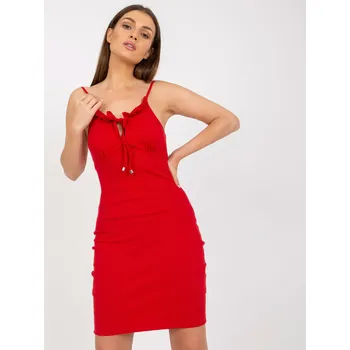 Dámské šaty Červené přiléhavé šaty RV-SK-8005.18-red Velikost: S