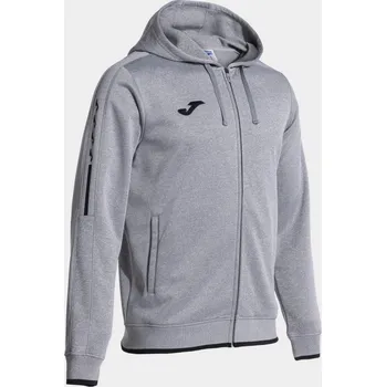 Pánská mikina JOMA OLIMPIADA MIKINA S KAPUCÍ PÁNSKÁ - Šedá, Černá - velikost 4XL