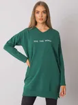 Tmavě zelená dámská tunika s nápisem RV-TU-7201.43P-green Velikost: S/M