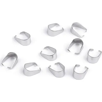 Šperk Šlupna z nerezové oceli k výrobě šperků, barva 3 (5x10 mm) platina