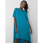 Tyrkysové asymetrické šaty RV-SK-R4889.09-turquoise Velikost: S/M