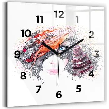 Hodiny Nástěnné hodiny Wallfluent černé 30 cm