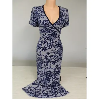 Dámské šaty damské šaty , Barva Modrá, Velikost M40 , Materiál 98% Polyester 2% Lycra