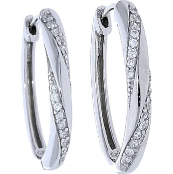 Náušnice Goldstore Oválné náušnice kruhy stříbro Váha: 3.25 g