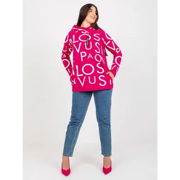 Dámská mikina Fuchsiová mikina s potiskem -RV-BL-5056-1.95-fuchsia Velikost: ONE SIZE