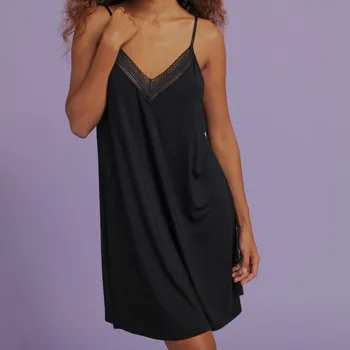 Antigel - Simply graphic noční košilka noir 2XL ELJ1026