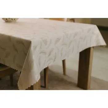 ubrus Luxusní ubrus na stůl Pírko - zlatý SW25 Rozměr ubrusu (šířka x délka): 100x100cm