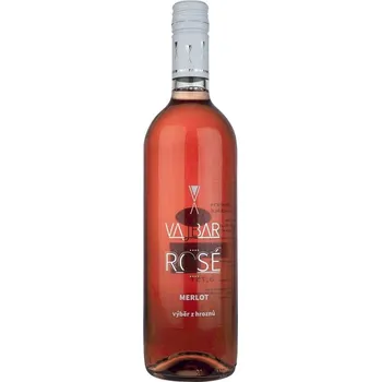 Merlot rosé 2024, výběr z hroznů, Vinařství Vajbar, polosladké
