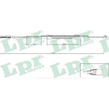 Lanko parkovací brzdy Tažné lanko, parkovací brzda LPR C0078B