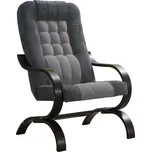 CASARREDO Křeslo pohupovací GREG šedé/wenge — šedá