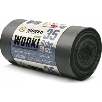 Pytle na odpadky HDPE Pytle na odpad SIPEKO 35L 50 Ks. ČERNÉ