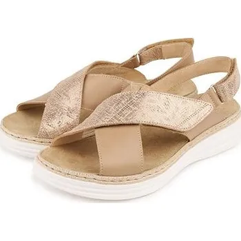 Dámské sandále Vlnka Dámské kožené sandály Danka zlatá velikost obuv dospělí 42