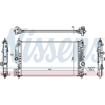 Motor automobilu Chladič, chlazení motoru NISSENS 630764