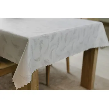 ubrus Luxusní ubrus na stůl Pírko - stříbrný SW24 Rozměr ubrusu (šířka x délka): 100x100cm