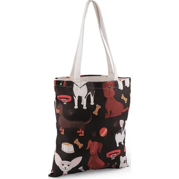 Nákupní taška Textilní taška bavlněná pes, kočka 34x39 cm