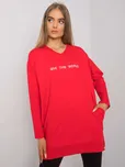 Červená dámská tunika s nápisem RV-TU-7201.43P-red Velikost: S/M