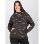 Khaki mikina s nápisy RV-BL-8351.95-khaki Velikost: ONE SIZE