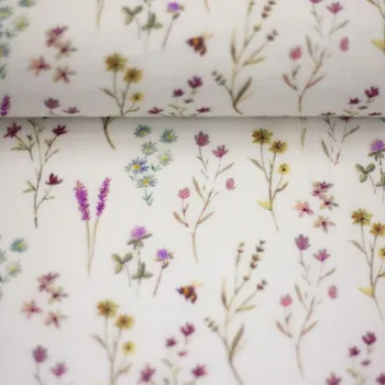 SWAFING Mušelín Wild Meadow květiny na bílé