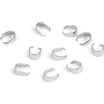 Materiál na výrobu šperku Šlupna z nerezové oceli k výrobě šperků, barva 1 (3x7 mm) platina