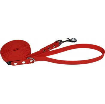 Vodítko pro psa Vodítko tréninkové voděodolné biothane hexa červené cukrové 2 m