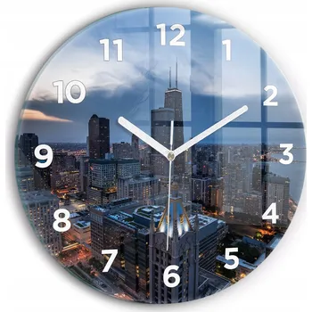 Hodiny Nástěnné hodiny Wallfluente, odstíny modré, 30 cm