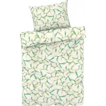 Povlečení KSTL 2-dílné ložní povlečení z jemného flanelu, 140 x 200 cm, 70 x 90 cm, jmelí ( 41075 )