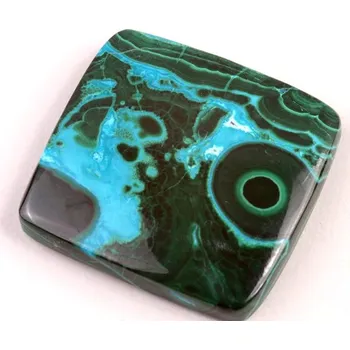 Sběratelství Kabošon Malachite Chrysocolla č.3858 (28x27x6mm)