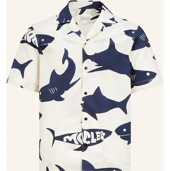 Pánská košile Moncler Pánská Košile Resort Camicia Regular Fit, tmavě modrá...