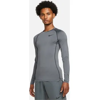 Nike Pro Dri-FIT Men's Tight Fit Long-Sleeve Top Grey 2XL