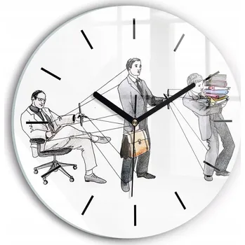 Hodiny Nástěnné hodiny Wallfluente černé 30 cm