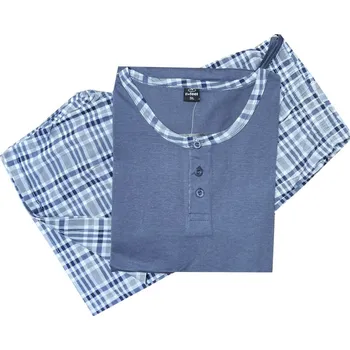 Pánské pyžamo n-feel Pánské bavlněné pyžamo krátké - Elfeen N016 Barva: Šedá, Velikost: XL