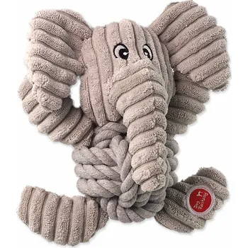 Hračka pro psa Hračka Dog Fantasy Safari slon s uzlem pískací 18cm
