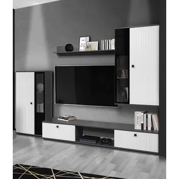 Obývací stěna FALCO Obývací stěna Silos Odstín: Bílá/matera/melamina